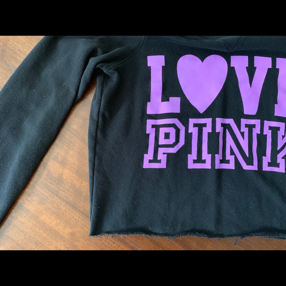 PINK Pull Over cropped Sweatshirt